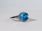Blue Riviera Swiss Blue Topaz Ring