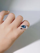 Nocturne Plume London Blue Topaz Ring