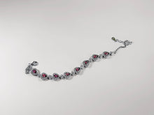 Rosé Heartline Garnet Bracelet