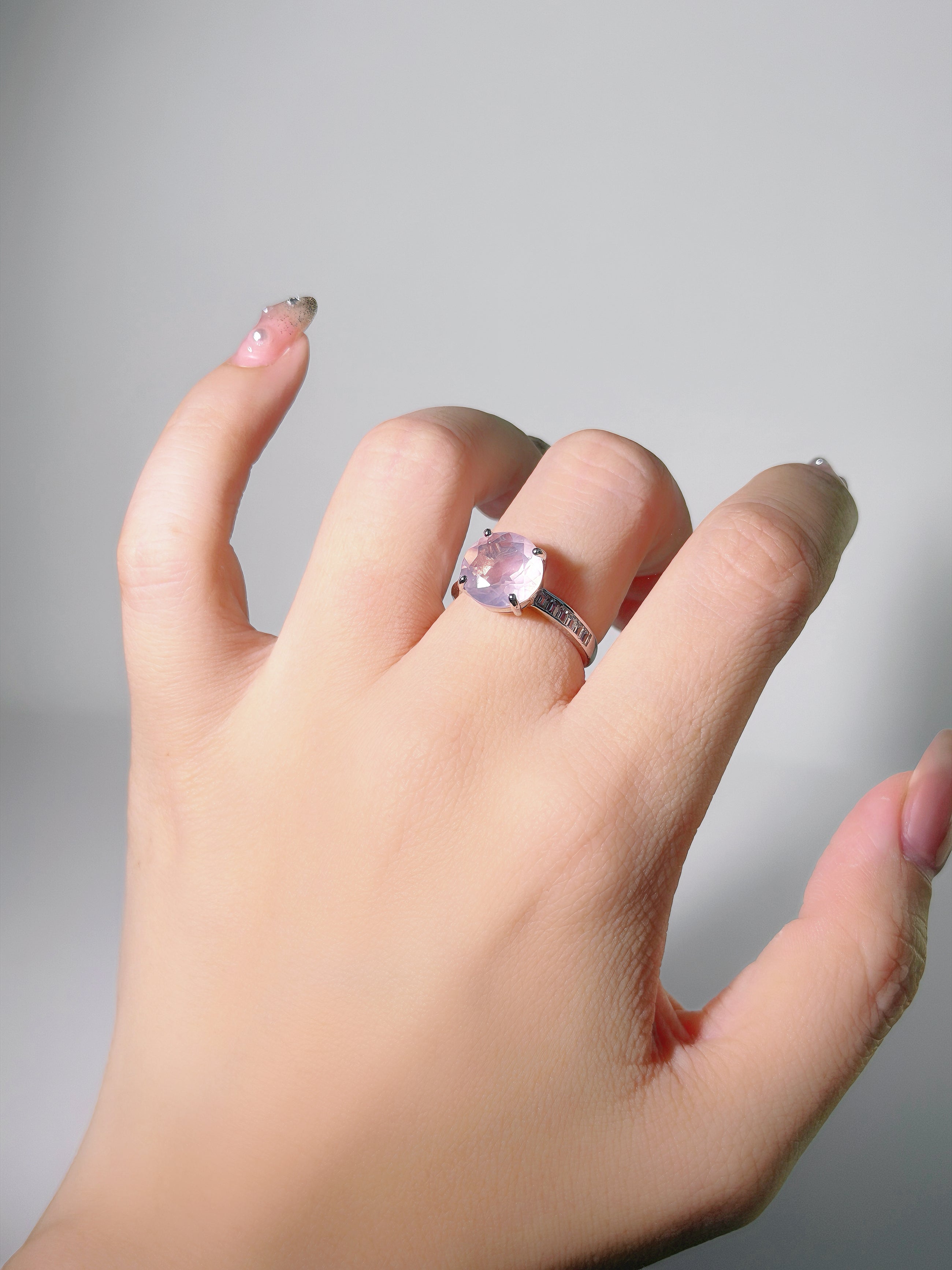Blush Meridian Rose Quartz Ring