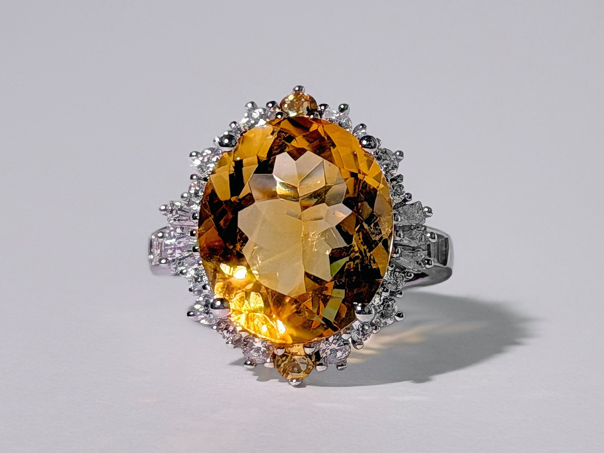 Golden Solstice Citrine Ring