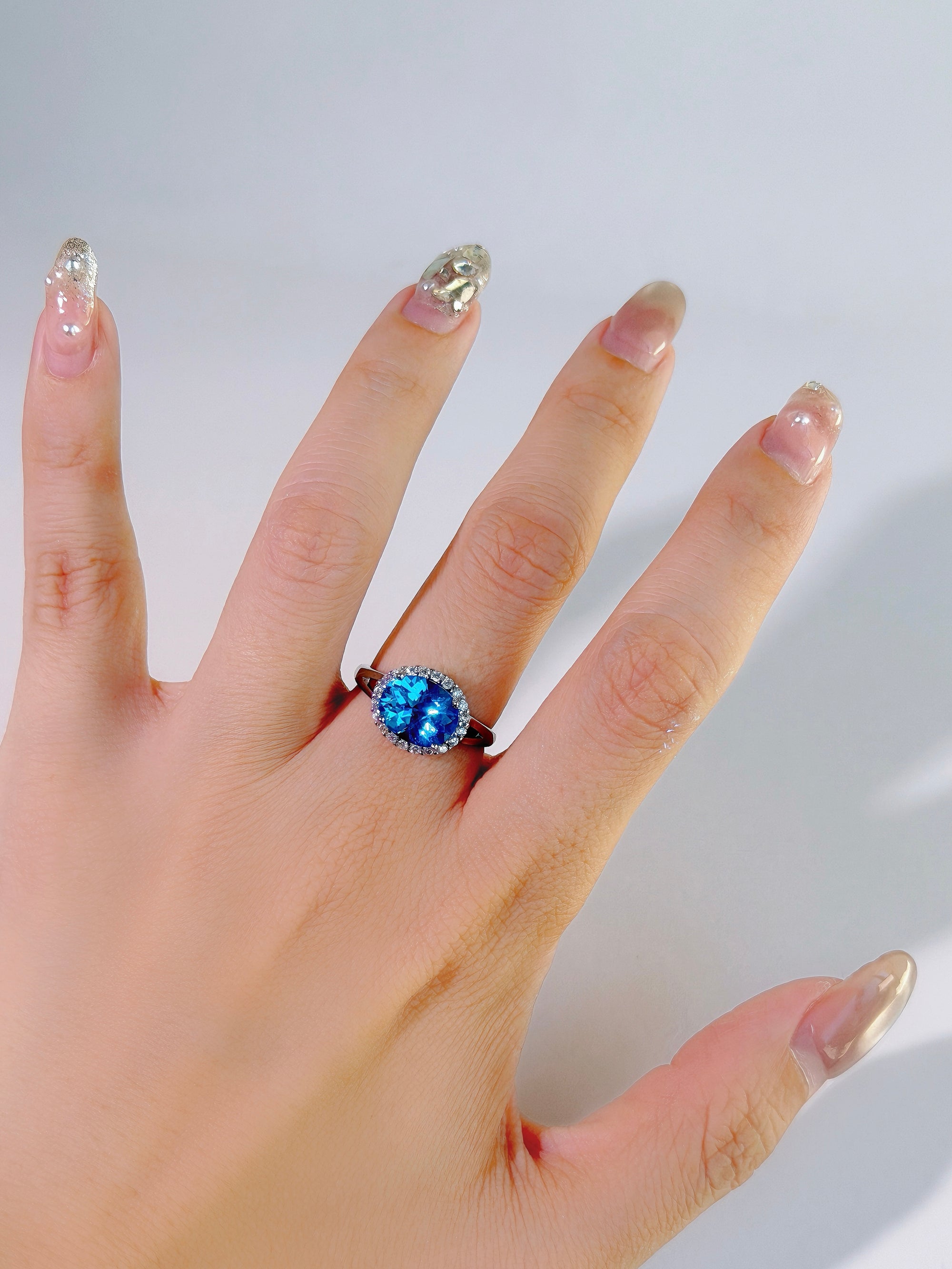 Blue Riviera Swiss Blue Topaz Ring