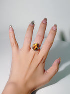 Golden Solstice Citrine Ring