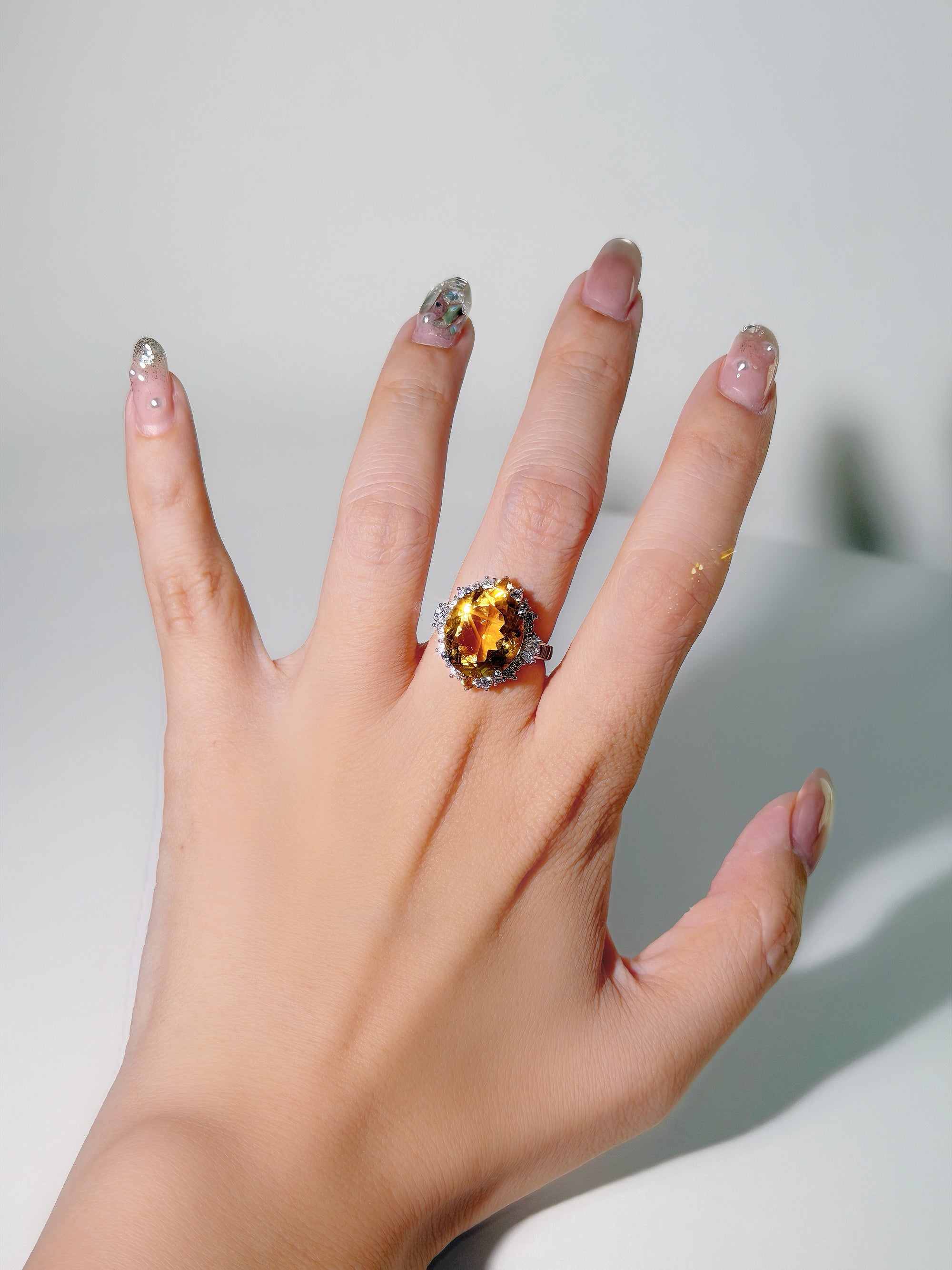 Golden Solstice Citrine Ring