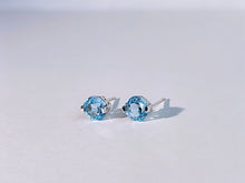 Sky Prism Blue Topaz Stud Earrings