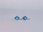 Sky Prism Blue Topaz Stud Earrings