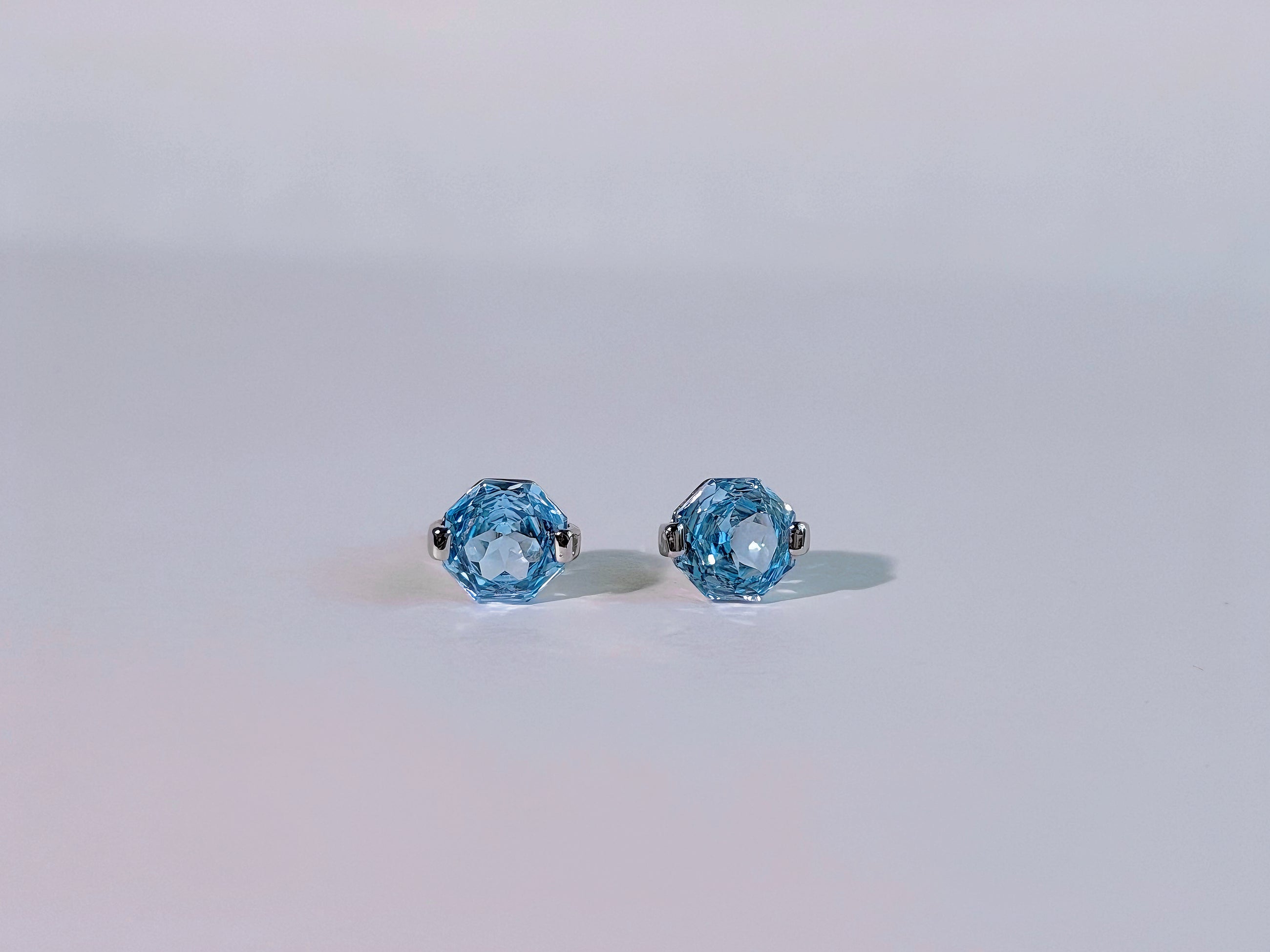 Sky Prism Blue Topaz Stud Earrings