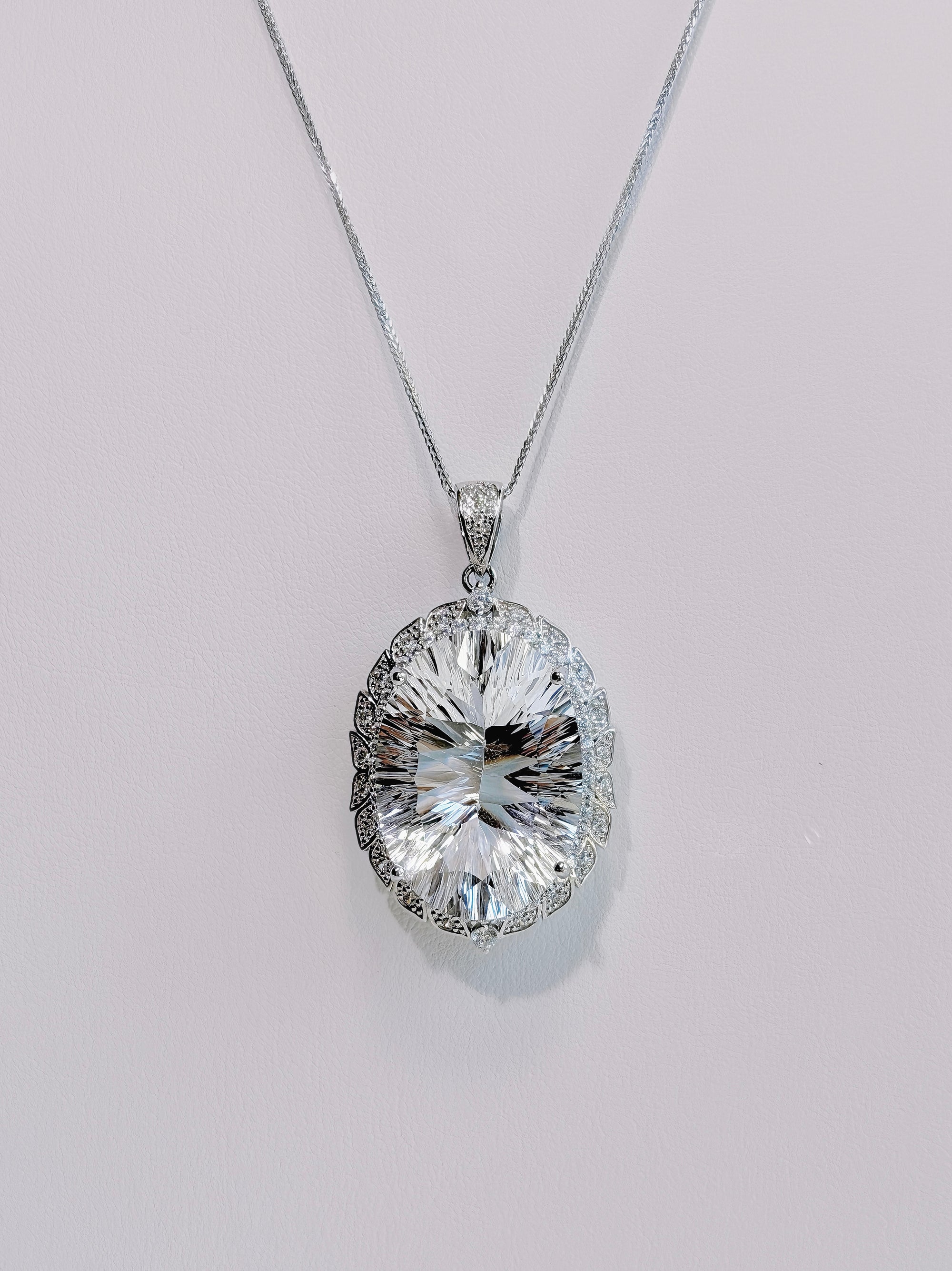Starlume Clear Quartz Pendant Necklace