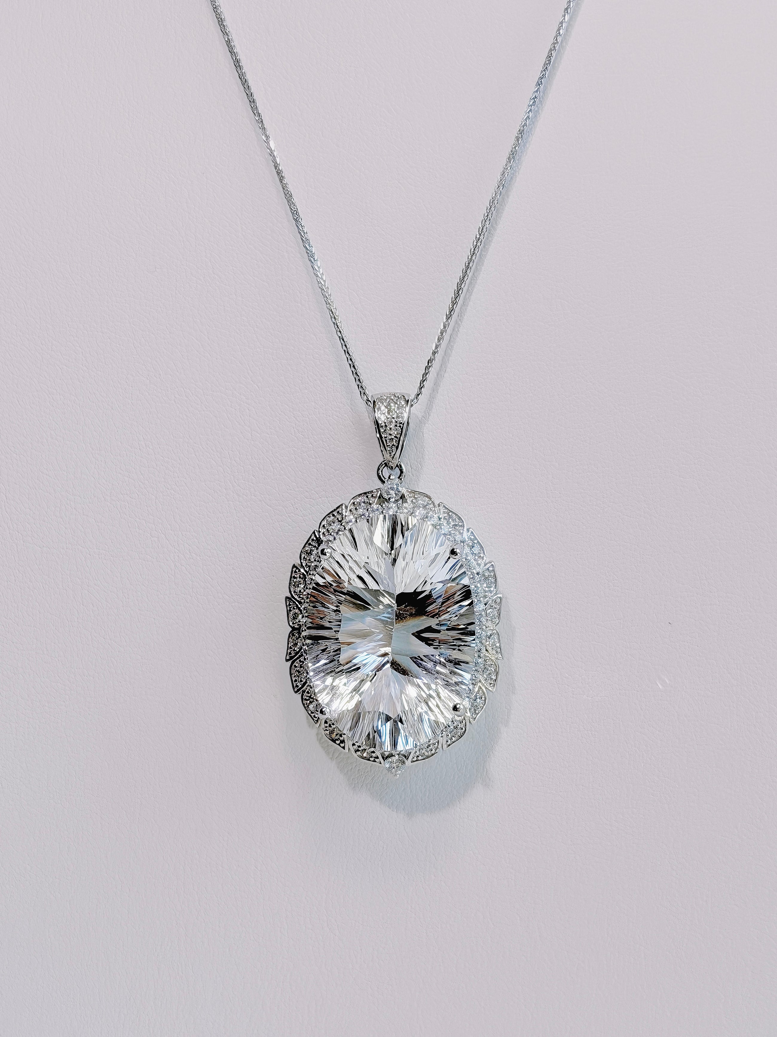 Starlume Clear Quartz Pendant Necklace