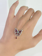 Rouge Papillon Pyrope Garnet Necklace