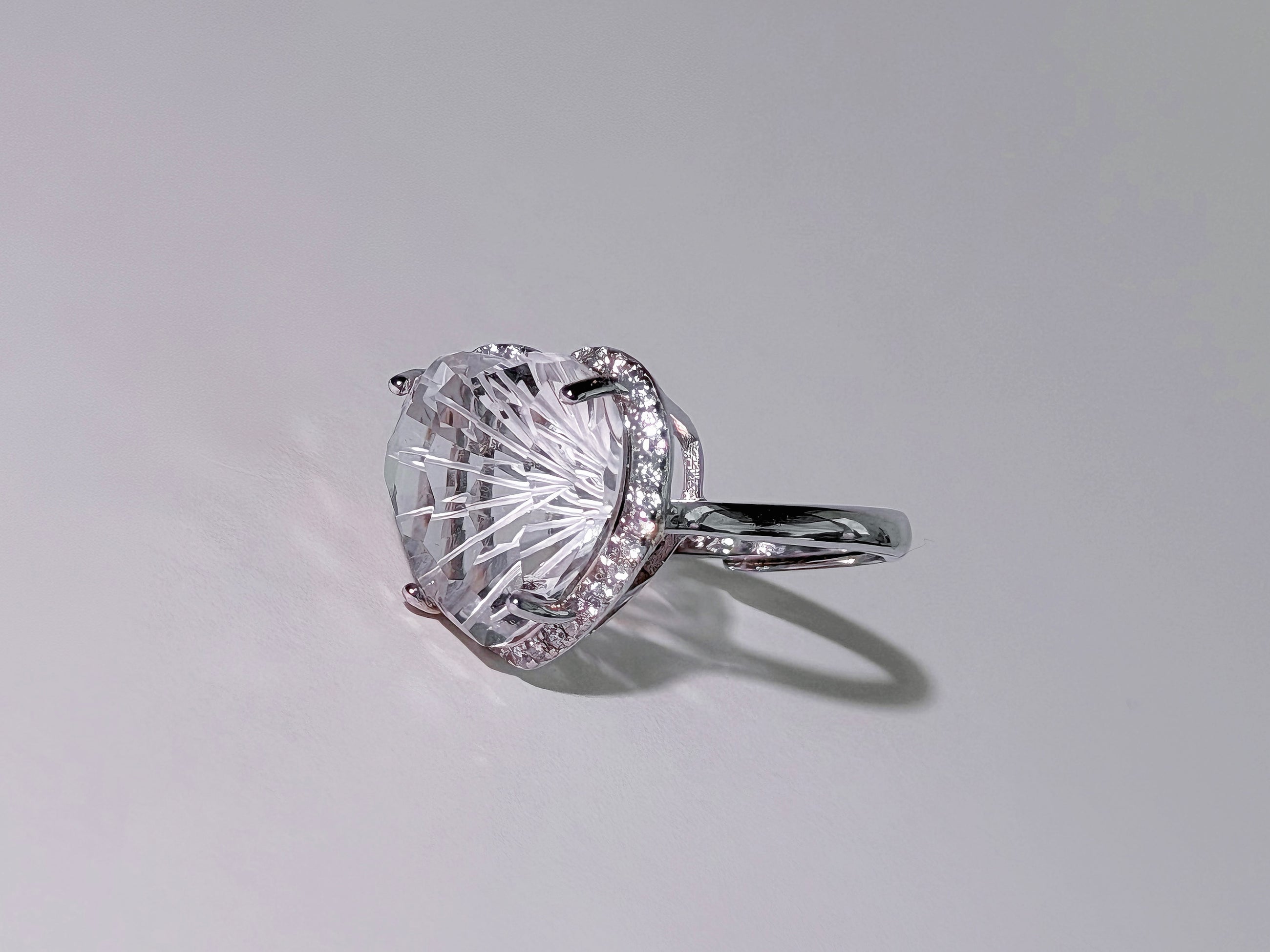 Heartfire Clear Quartz Ring