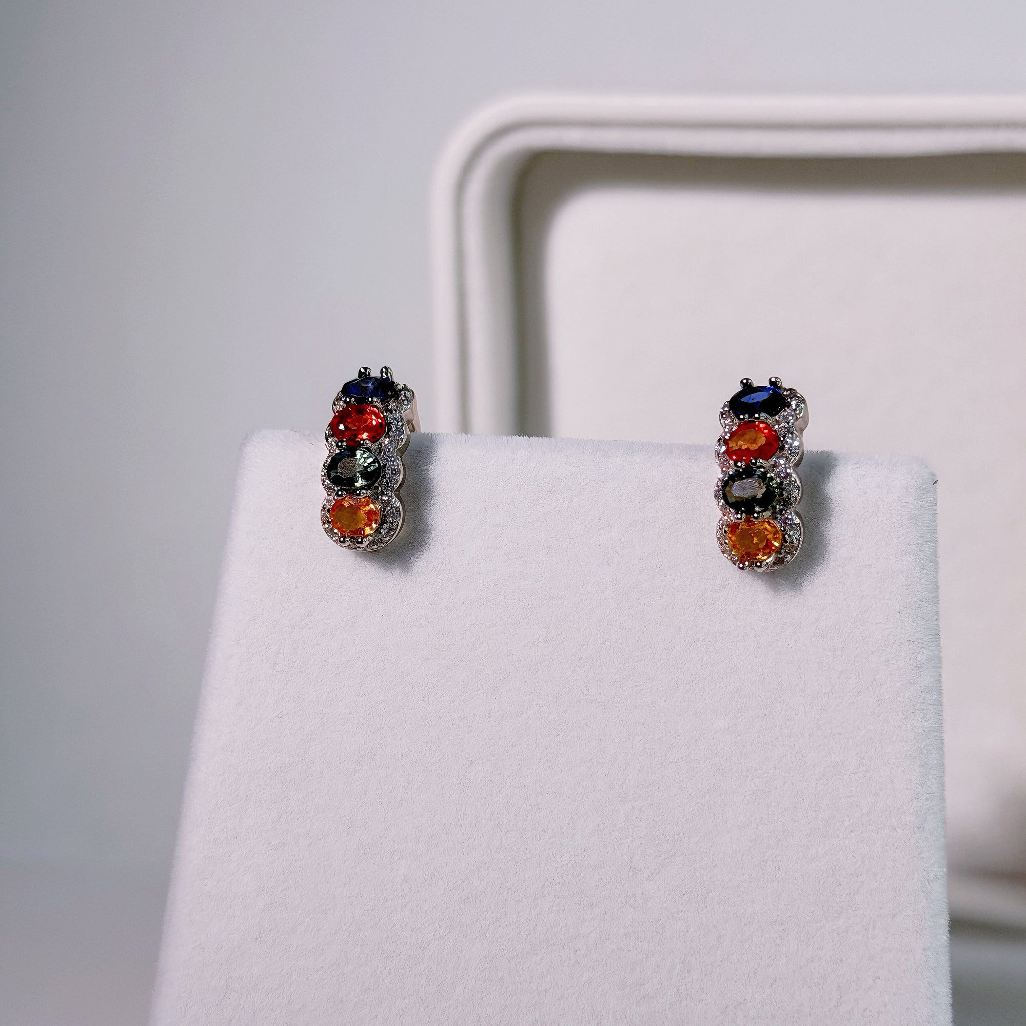 Spectrum Meridian Sapphire Huggie Earrings