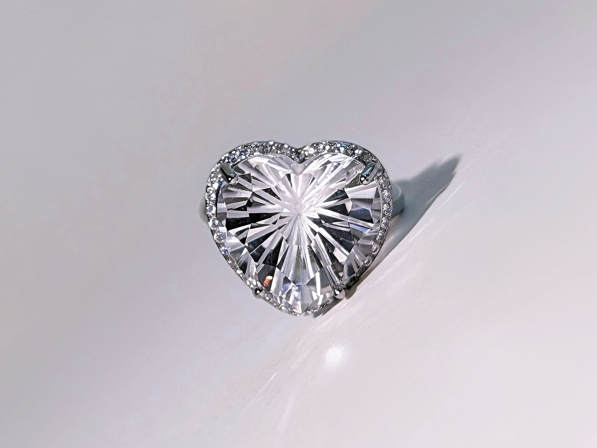 Heartfire Clear Quartz Ring