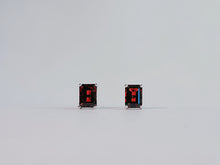 Crimson Meridian Garnet Stud Earrings