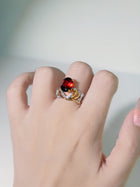 Crimson Aurelian Garnet Ring