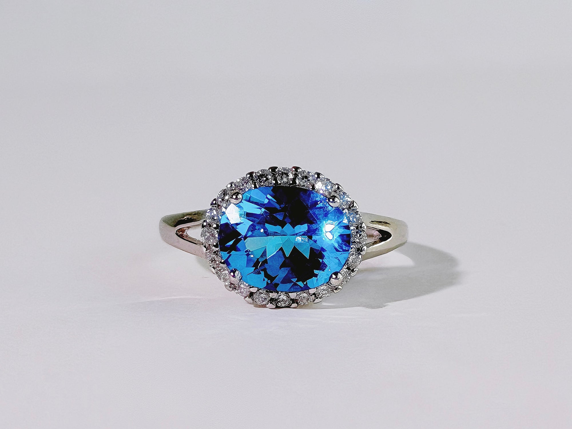 Blue Riviera Swiss Blue Topaz Ring