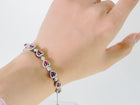 Rosé Heartline Garnet Bracelet