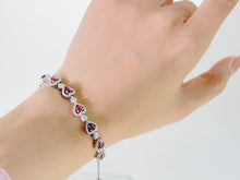 Rosé Heartline Garnet Bracelet