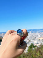 Ocean Veil Aquamarine Ring