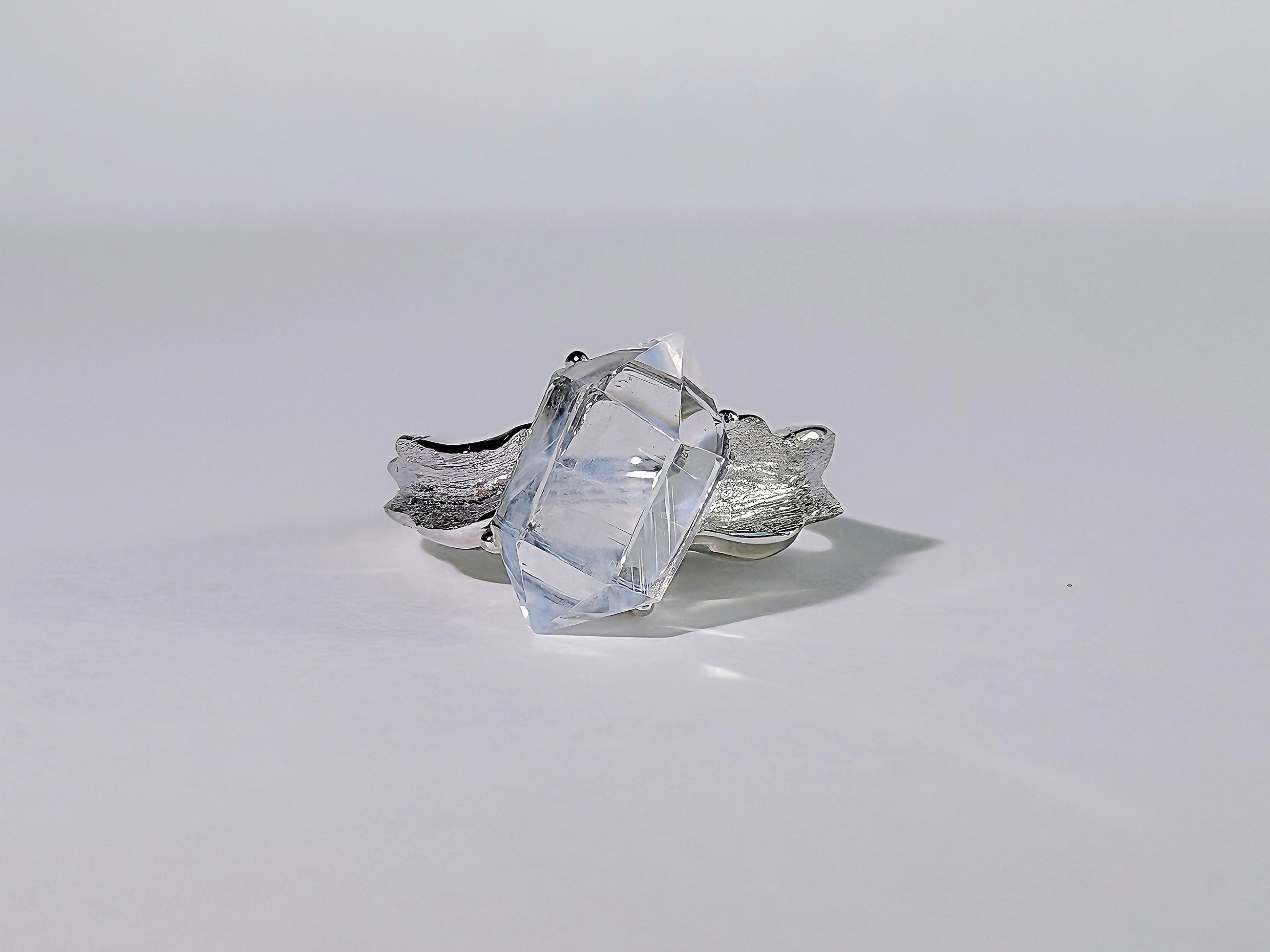 Glacier Needle Quartz Ring