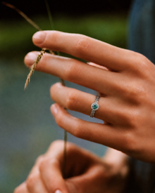 Seafoam Orbit Tourmaline Ring