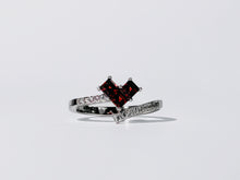 Garnet Crimson Devotion Heart Ring
