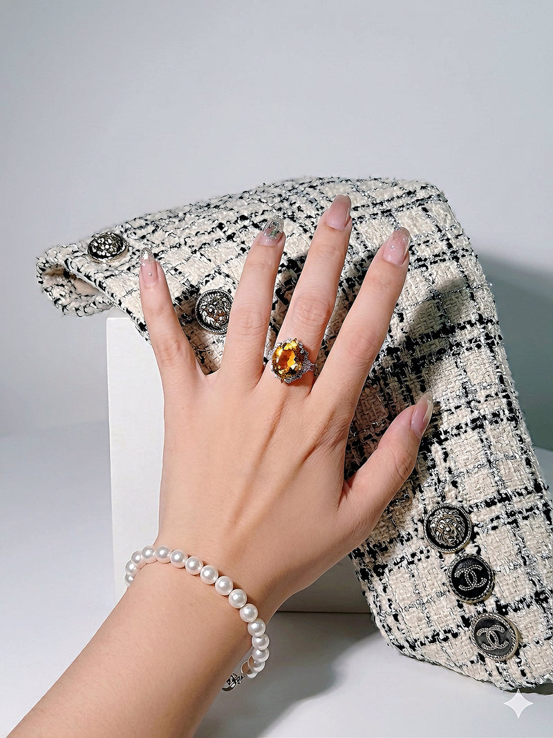 Golden Solstice Citrine Ring