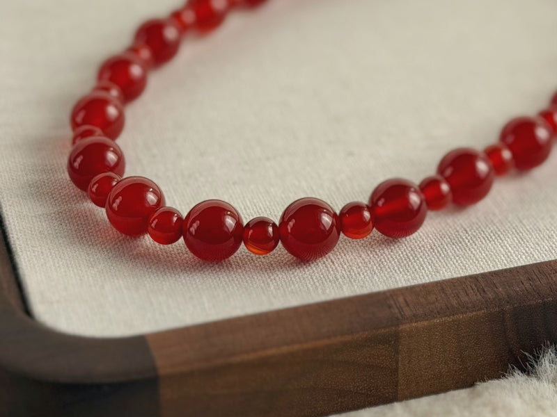 Crimson Pulse Double Loop  Bracelet